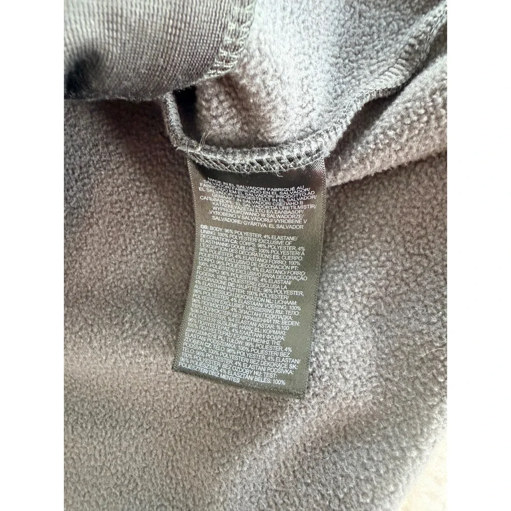 The North Face Mens XL Grey Quarter Zip Fleece Pullover Hensel Phelps Logo